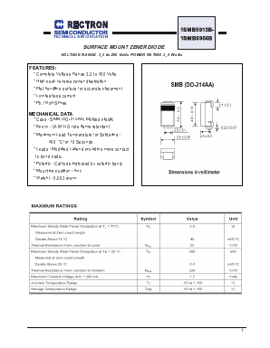 1SMB5921B Datasheet PDF Rectron Semiconductor