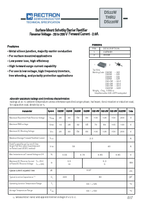 DS28W Datasheet PDF Rectron Semiconductor