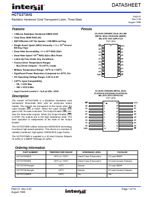HCTS373K/SAMPLE Datasheet PDF Renesas Electronics