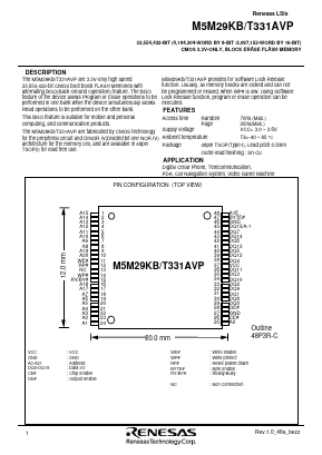 M5M29KB Datasheet PDF Renesas Electronics