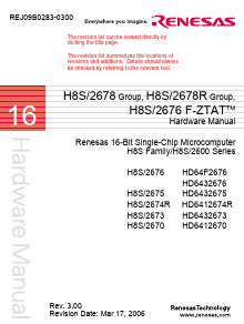 HD6432675 Datasheet PDF Renesas Electronics