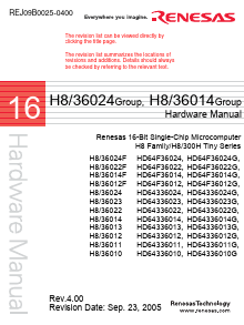 H8/36012F Datasheet PDF Renesas Electronics