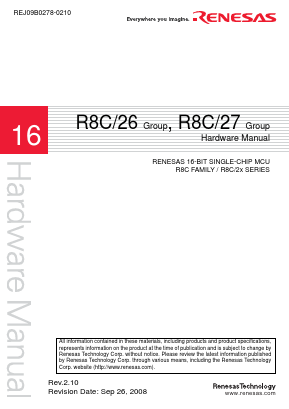 R5F21265SDXXXFP Datasheet PDF Renesas Electronics