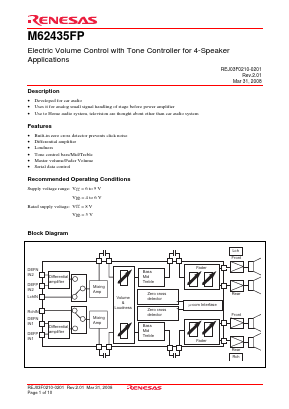 M62435FP Datasheet PDF Renesas Electronics