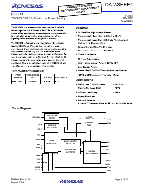 HC5513BIP Datasheet PDF Renesas Electronics