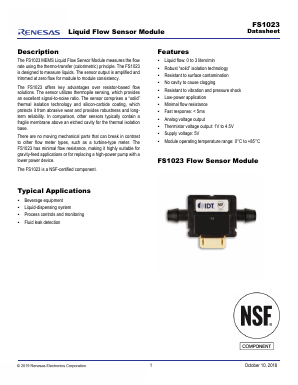 FS1023 Datasheet PDF Renesas Electronics