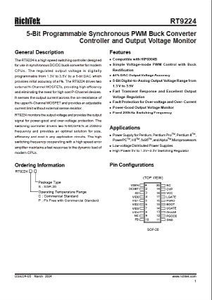 RT9224 Datasheet PDF Richtek Technology