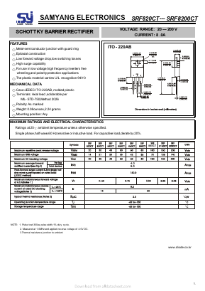 SRF840CT Datasheet PDF SAMYANG ELECTRONICS CO.,LTD.