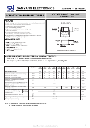 SS1060FL Datasheet PDF SAMYANG ELECTRONICS CO.,LTD.