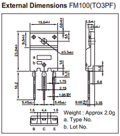 2SD2082 Datasheet PDF Sanken Electric co.,ltd.