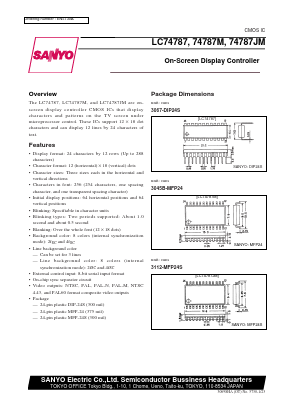 LC74787JM Datasheet PDF SANYO -> Panasonic