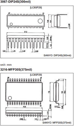 LC651204N/F/L Datasheet PDF SANYO -> Panasonic