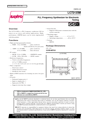 LC72135M Datasheet PDF SANYO -> Panasonic