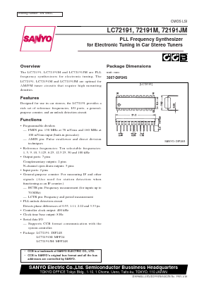 LC72191M Datasheet PDF SANYO -> Panasonic