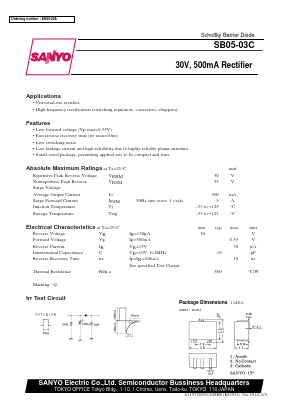 SB05-03C Datasheet PDF SANYO -> Panasonic