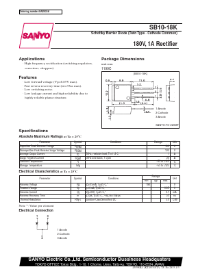 SB10-18K Datasheet PDF SANYO -> Panasonic