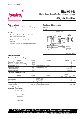 SB100-04J Datasheet PDF SANYO -> Panasonic