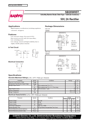 SB20W05T Datasheet PDF SANYO -> Panasonic