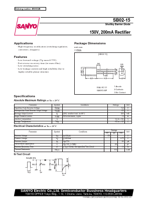 SB02-15 Datasheet PDF SANYO -> Panasonic