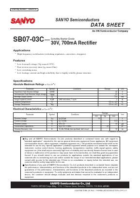 SB07-03C Datasheet PDF SANYO -> Panasonic