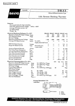 DRA5B Datasheet PDF SANYO -> Panasonic