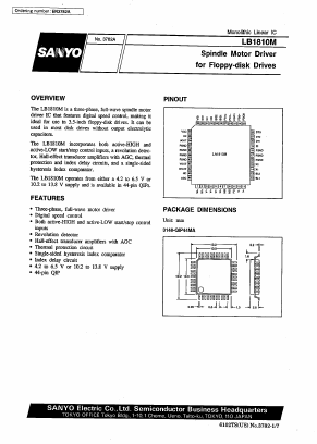 LB1810M Datasheet PDF SANYO -> Panasonic