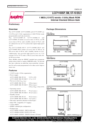 LC371100SM-10 Datasheet PDF SANYO -> Panasonic
