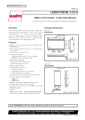 LE28CV1001M Datasheet PDF SANYO -> Panasonic
