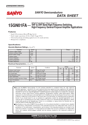 15GN01FA Datasheet PDF SANYO -> Panasonic
