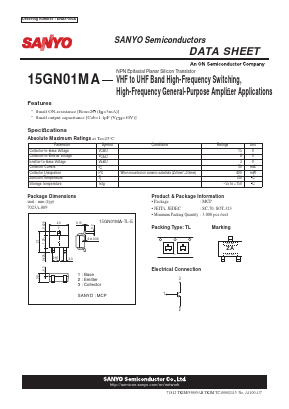 15GN01MA Datasheet PDF SANYO -> Panasonic
