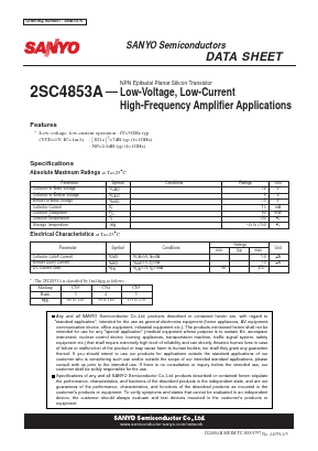 2SC4853A Datasheet PDF SANYO -> Panasonic