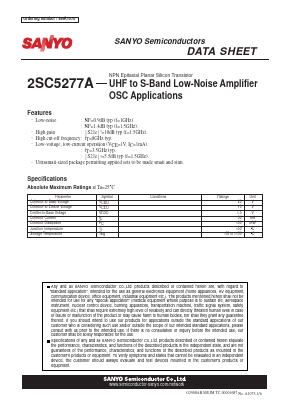 2SC5277A Datasheet PDF SANYO -> Panasonic