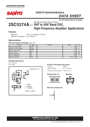 2SC5374A-TL-E Datasheet PDF SANYO -> Panasonic