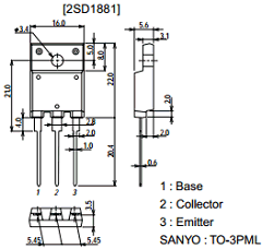 2SD1881 Datasheet PDF SANYO -> Panasonic