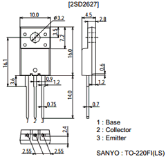 2SD2627LS Datasheet PDF SANYO -> Panasonic