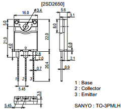 2SD2650 Datasheet PDF SANYO -> Panasonic