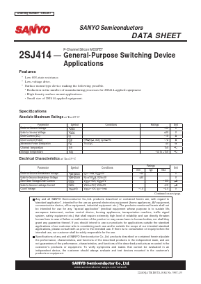 2SJ414 Datasheet PDF SANYO -> Panasonic