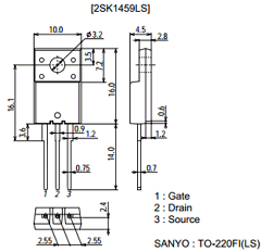 2SK1459LS Datasheet PDF SANYO -> Panasonic