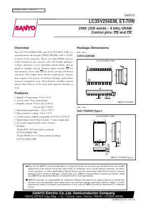 LC35V256ET-70W Datasheet PDF SANYO -> Panasonic
