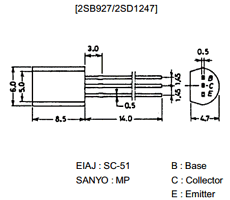2SB927 Datasheet PDF SANYO -> Panasonic
