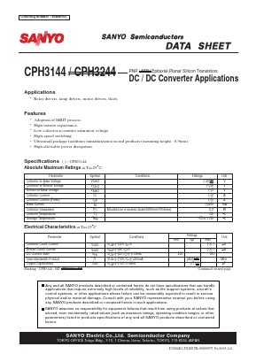 CPH3144 Datasheet PDF SANYO -> Panasonic