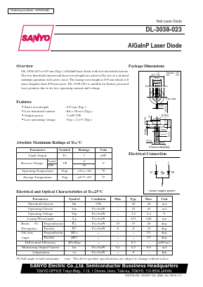 DL-3038-023 Datasheet PDF SANYO -> Panasonic
