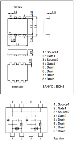 ECH8601R Datasheet PDF SANYO -> Panasonic