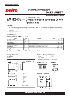 EMH2408 Datasheet PDF SANYO -> Panasonic