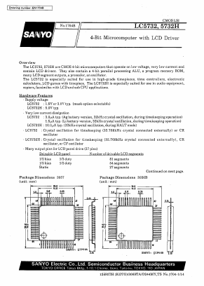 LC5732 Datasheet PDF SANYO -> Panasonic