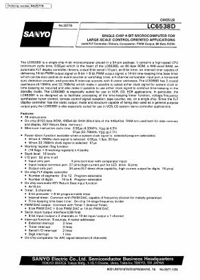 LC6538D Datasheet PDF SANYO -> Panasonic