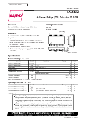 LA6543M Datasheet PDF SANYO -> Panasonic