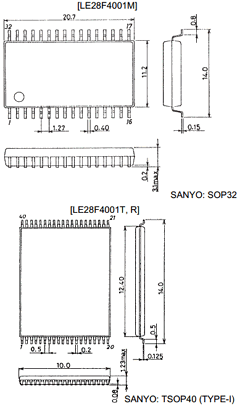 LE28F4001R Datasheet PDF SANYO -> Panasonic