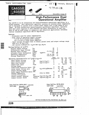 LA6358 Datasheet PDF SANYO -> Panasonic