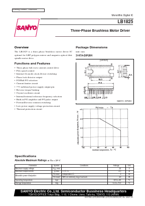 LB1825 Datasheet PDF SANYO -> Panasonic